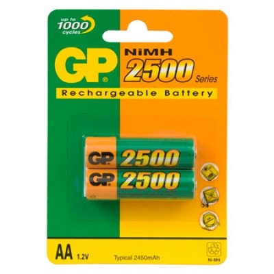 Аккумулятор (батарейный блок) для фотокамеры GP 250AAHC/R6 (2500 мАч) упак 2 /20
